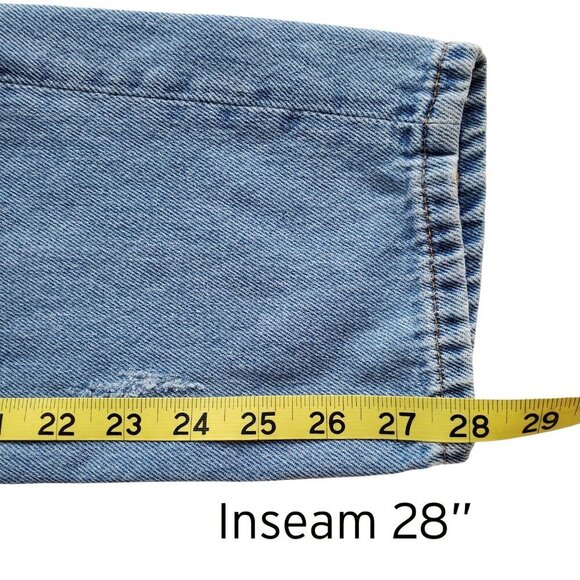 Zara Woman Medium Rise Relaxed Fit Distressed Soft Jeans 100% Cotton Size 8 - Picture 14 of 16